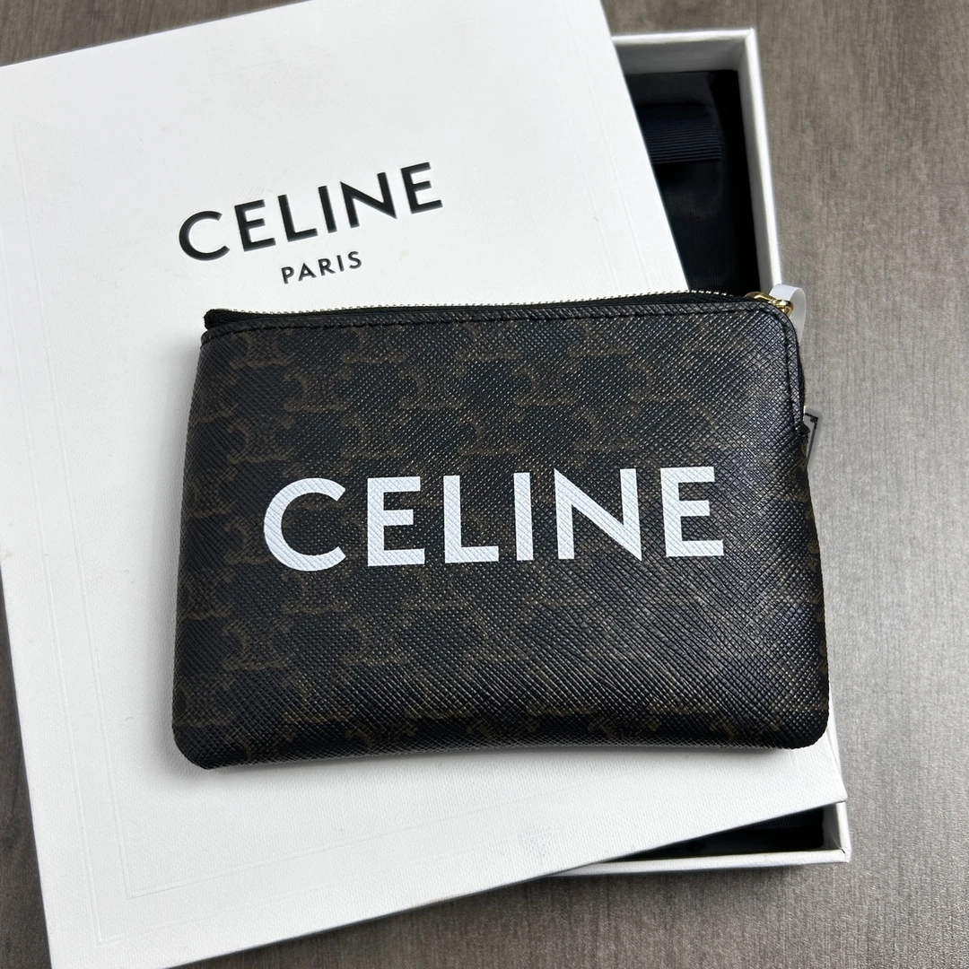 108 Celine 经典老花印字凯旋门logo卡包挂包 全新
