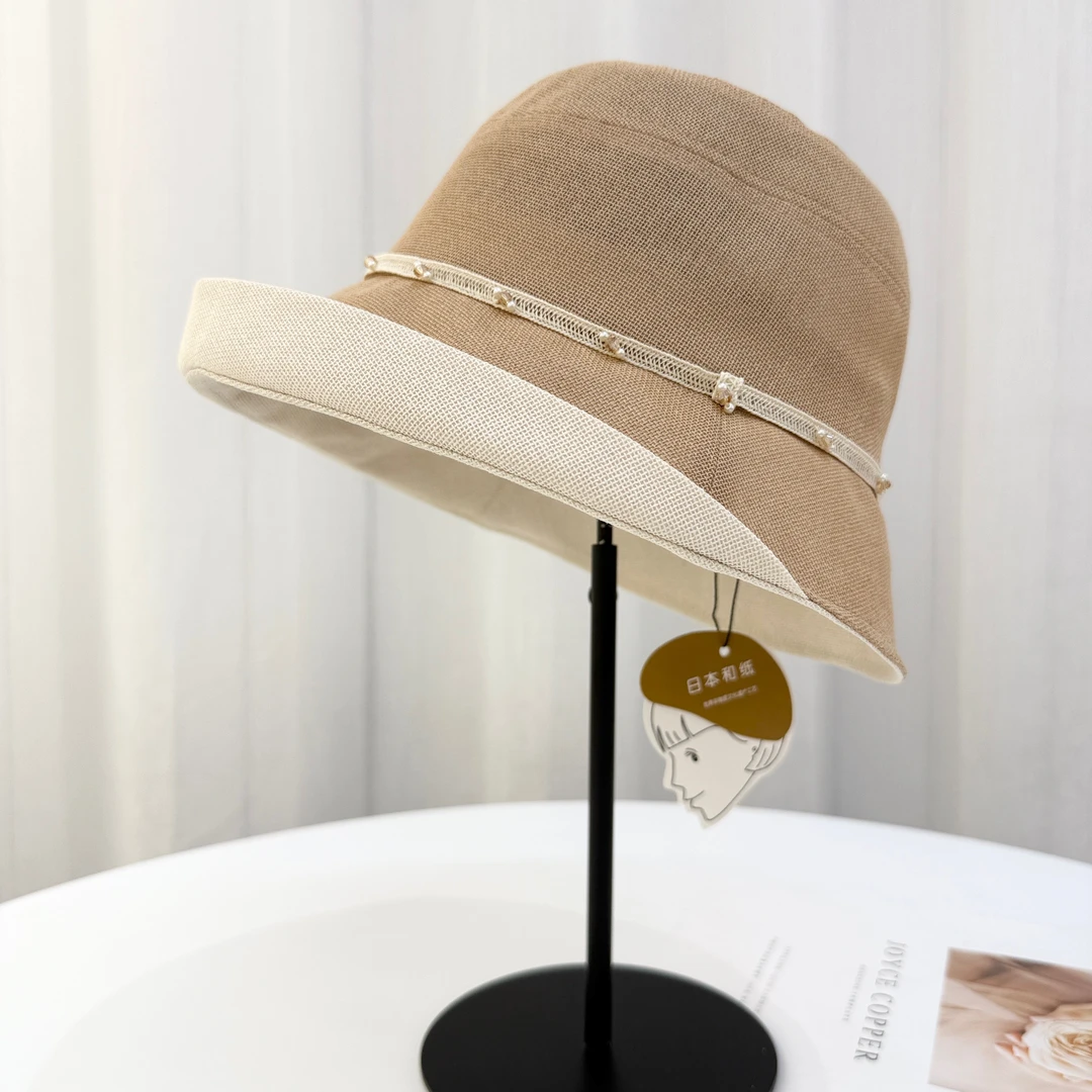 日本和纸太阳帽子女夏季防晒帽女防紫外线遮阳帽2025新款渔夫帽女
