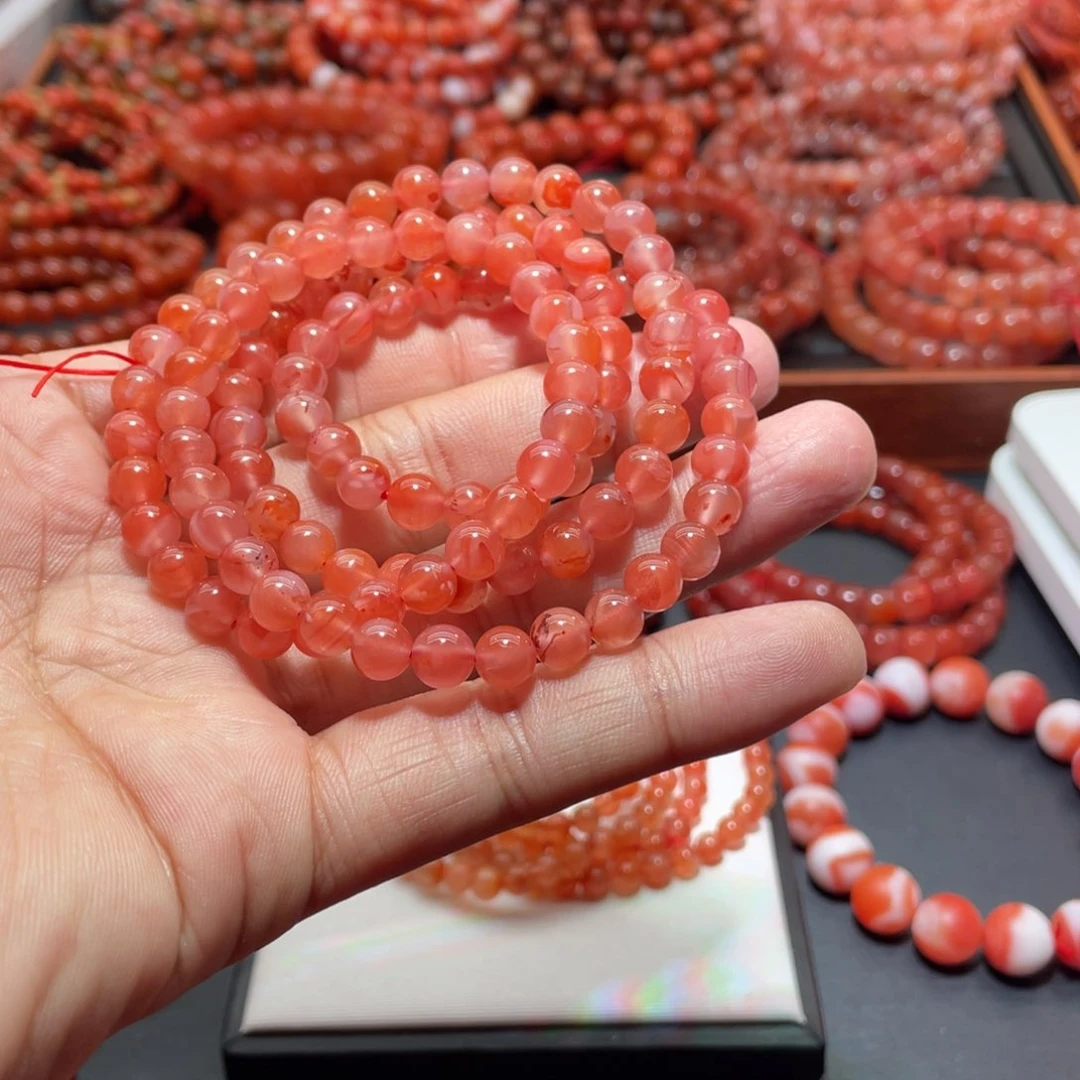 南红玛瑙手链未镶嵌