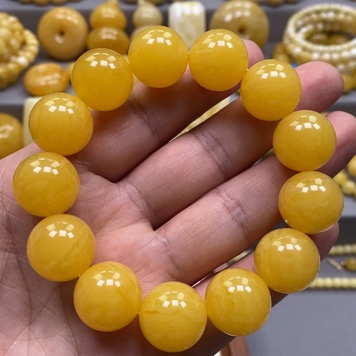 琥珀未镶嵌手链手串