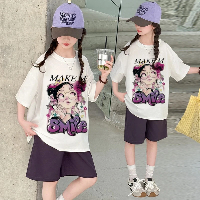 女童夏季短袖套装2025新款儿童夏款韩版时尚洋气夏装中大童女孩潮