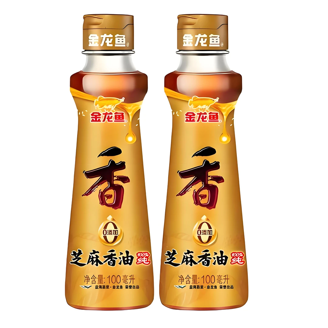 金龙鱼《100ml*2瓶》纯正芝麻香油烹饪凉拌火锅烧烤厨房调味品