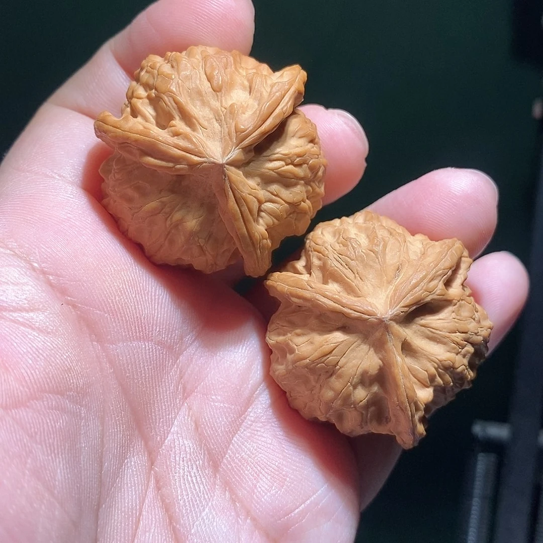 把件文玩核桃41老款狮子头三棱