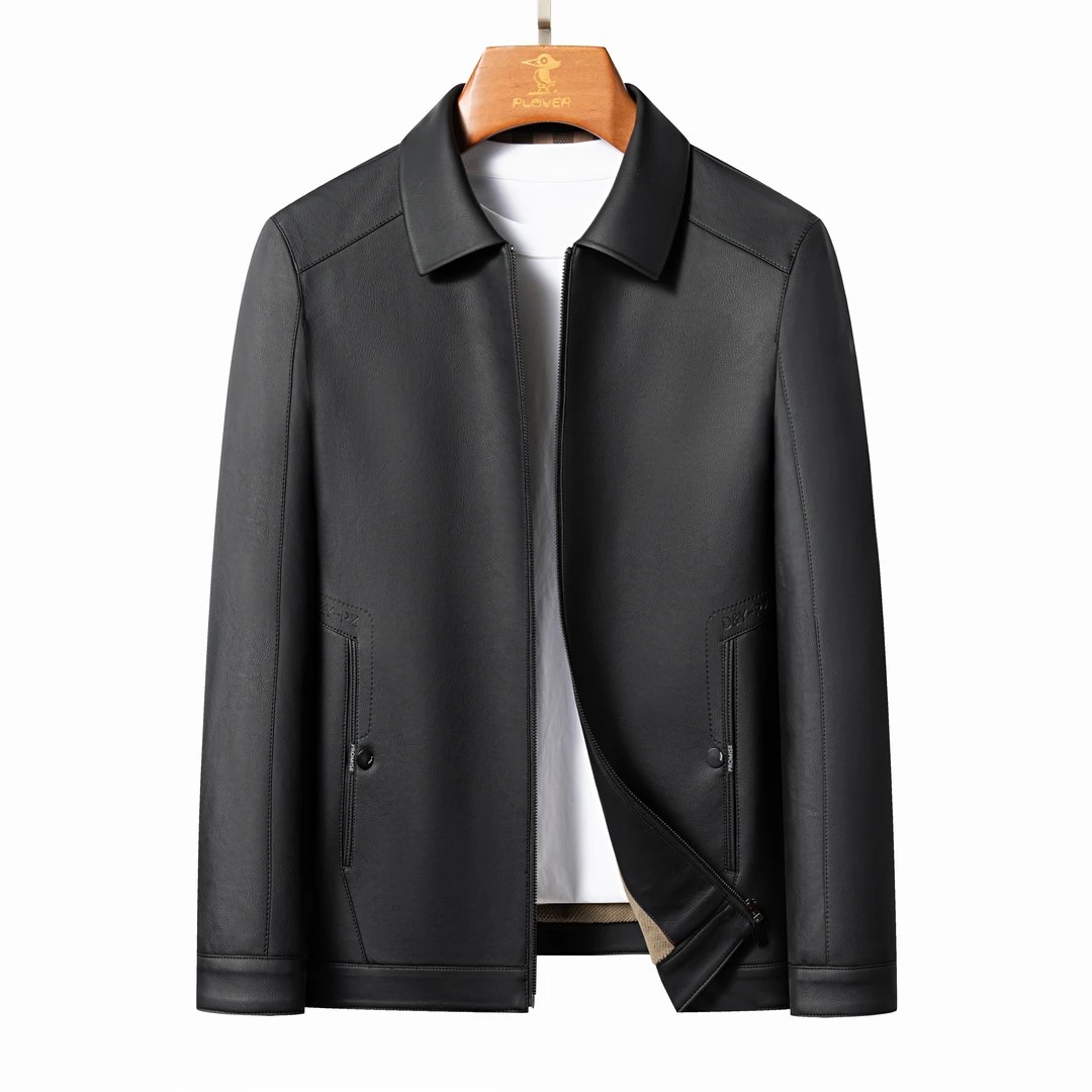 【海宁裘都】1819春季新款25年男士时尚夹克（ 立翻领）休闲外套-1