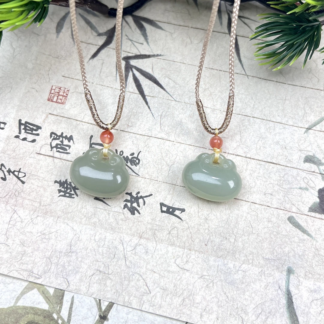 SJ2和田玉且末蓝吊件19*16*9mm+多样性发其一