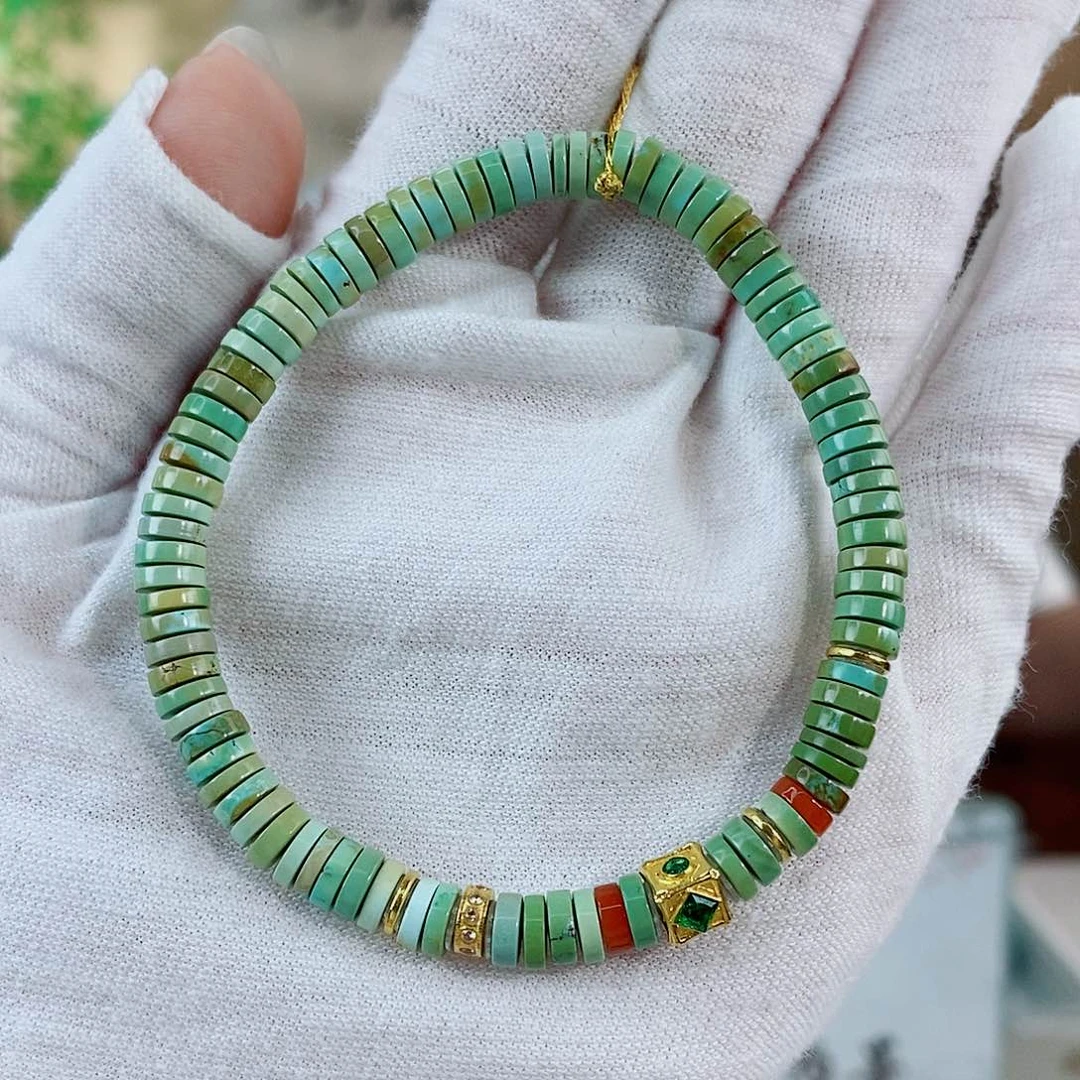 18K金镶嵌绿松石珠宝奇石