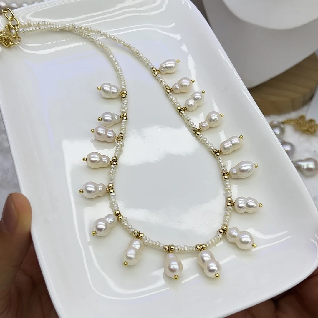 耳饰银S925镶嵌淡水珍珠