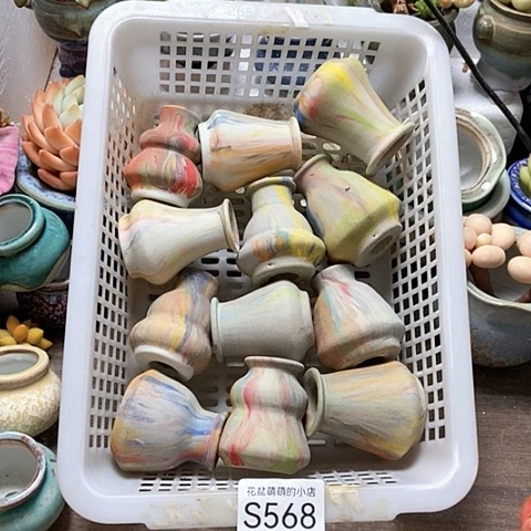 紫砂花盆568微瑕品口径2厘米左右的