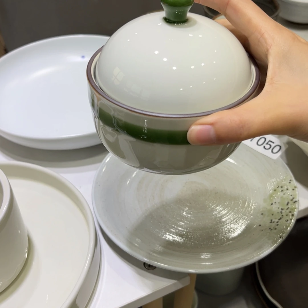 瓷景德镇粗陶复古盘碗微瑕