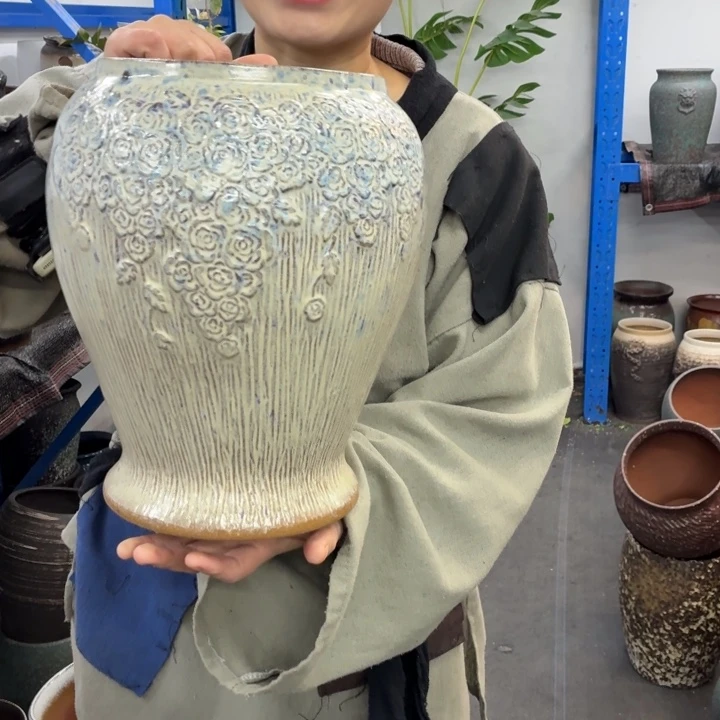 17×30 -粗陶花盆有孔-买买买