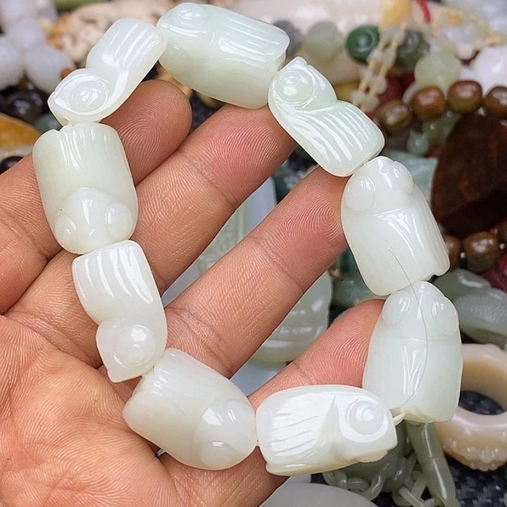 和田玉未镶嵌挂件天然的天然