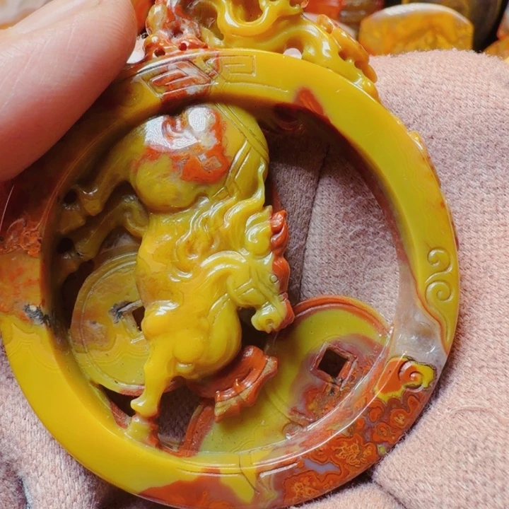 闪***耀玛瑙/玉髓未镶嵌吊坠(不含链)