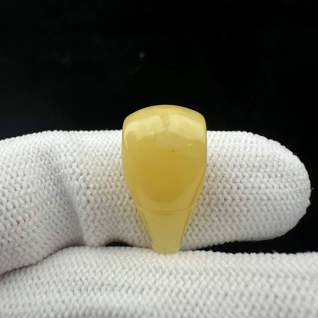 B4465天然原矿蜜蜡瑕疵特价三通10.2mm支持复检