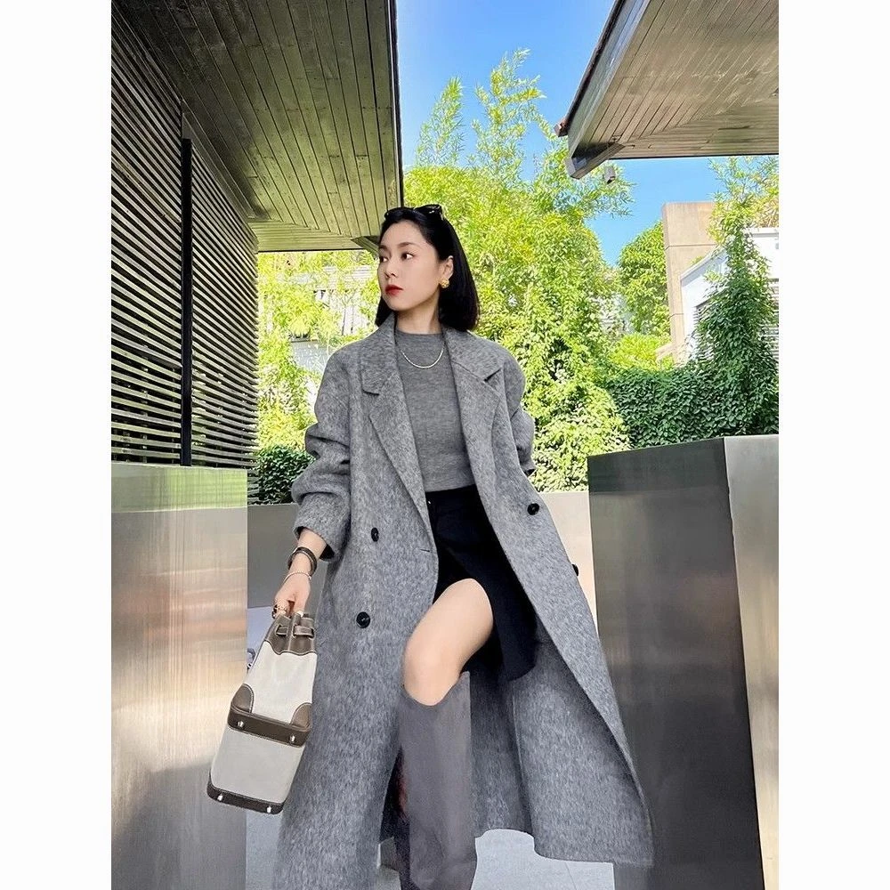 杨璇家春季新款羊大衣横口袋05