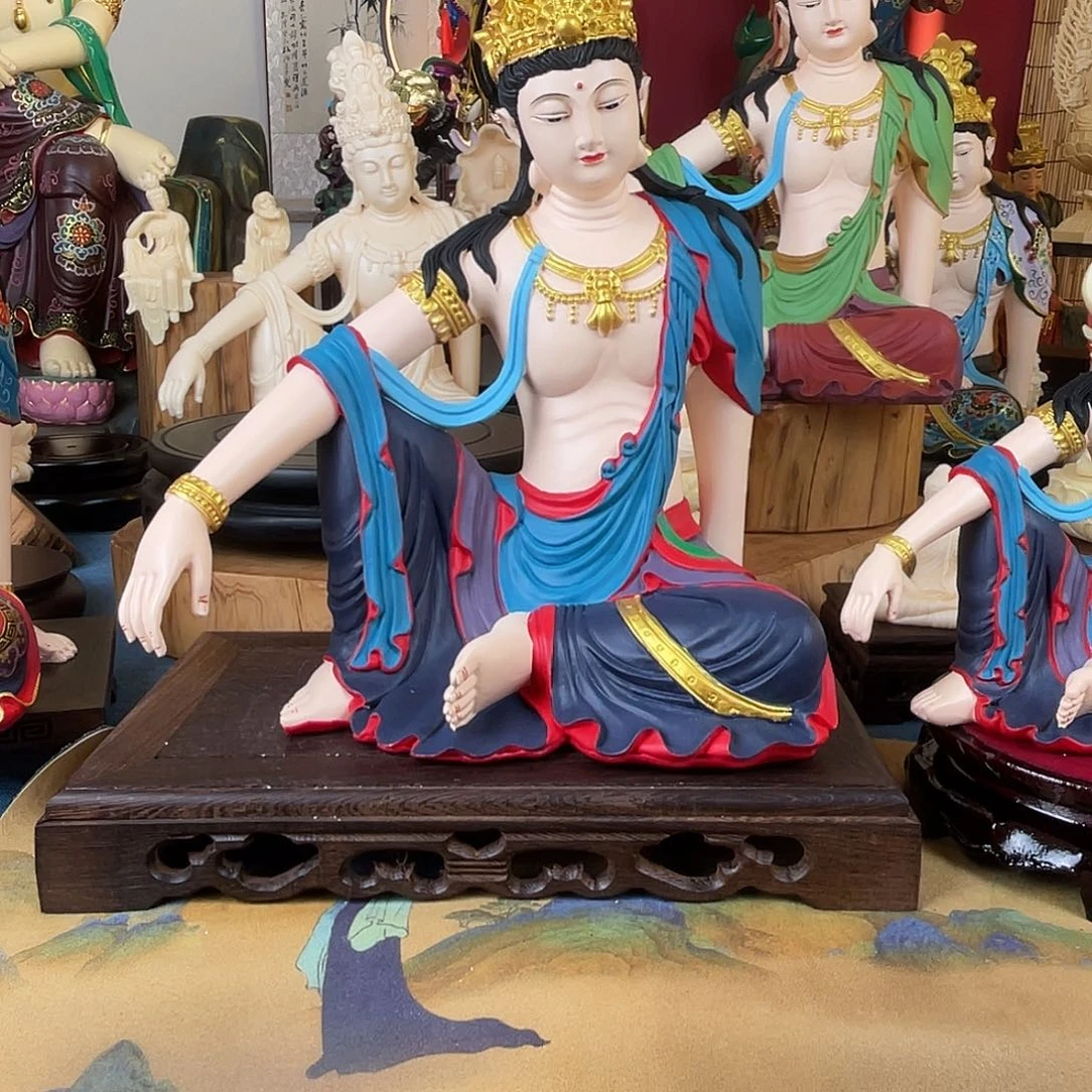 努***斗石材自在观音摆件30