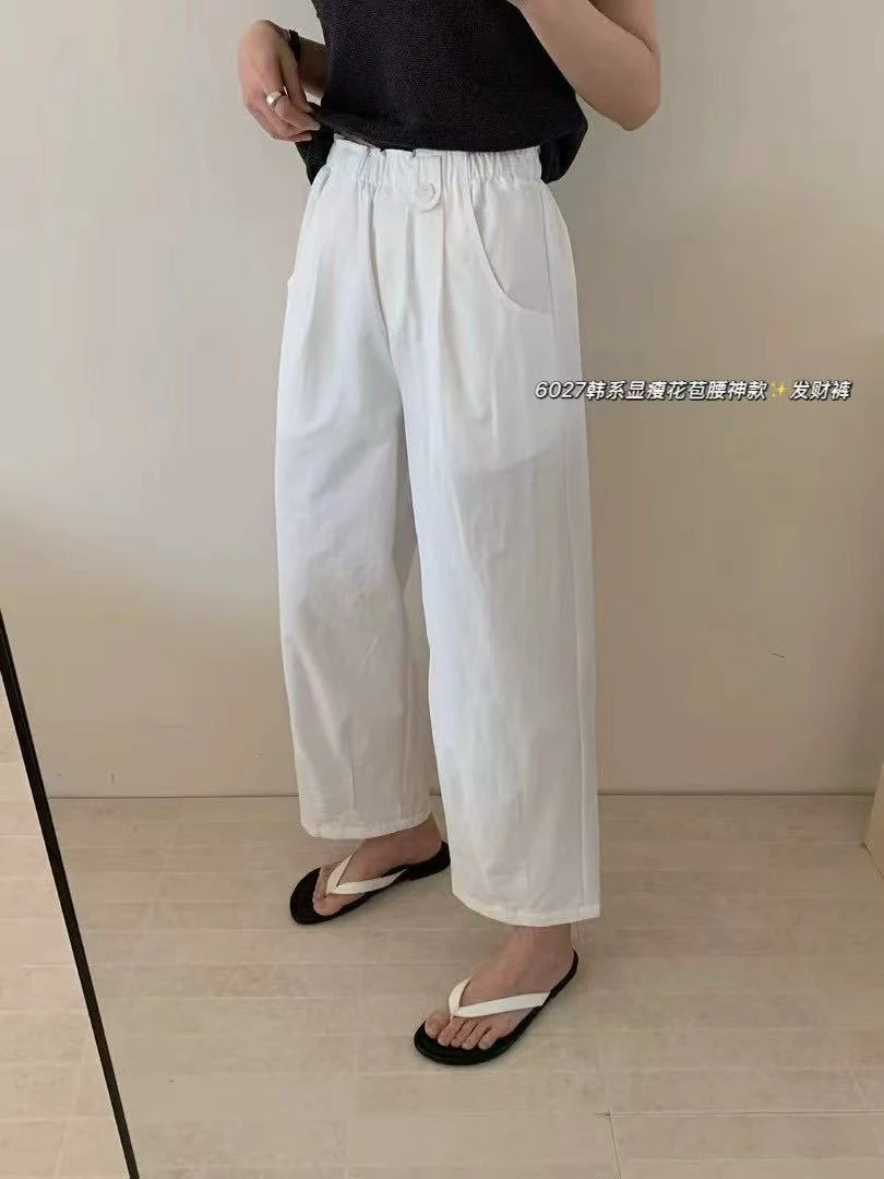 【云云精选】6027 夏季新款花苞裤休闲裤