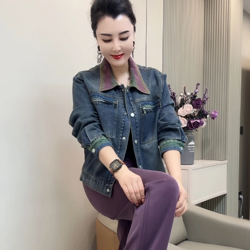 休闲牛仔短款【8602】外套女欧货春夏新款洋气时尚显瘦百搭夹克上衣