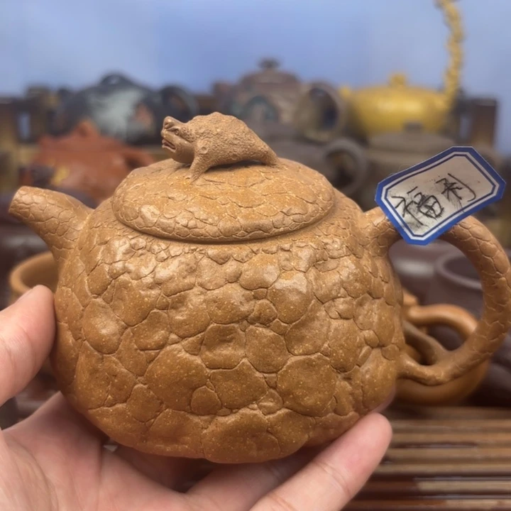 茶壶紫砂金蝉供春原矿老段泥260c
