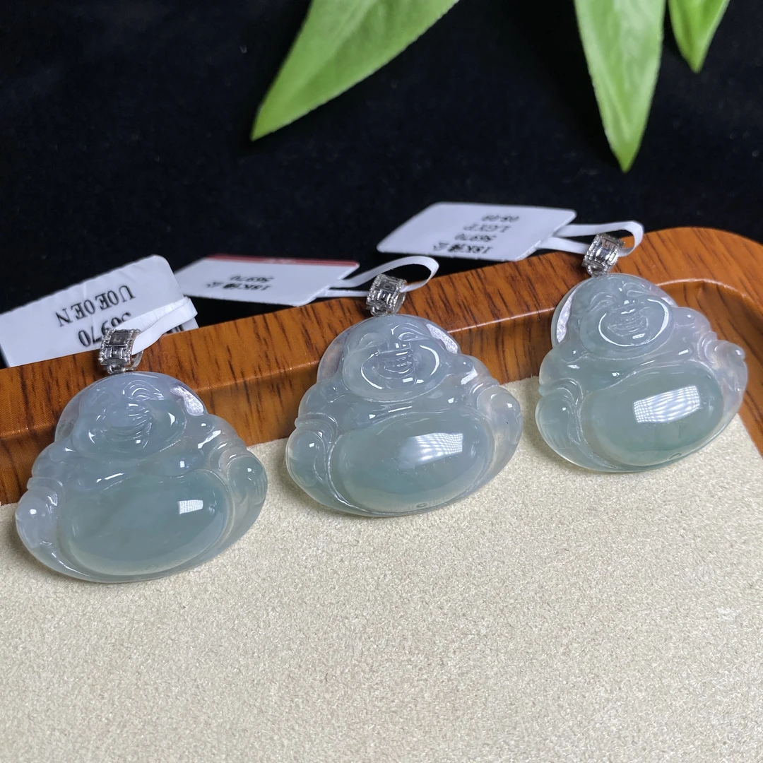 思懿手镯之家18K翡翠佛公约23*28*6mm-56970-DBG-多样性发一芊芊