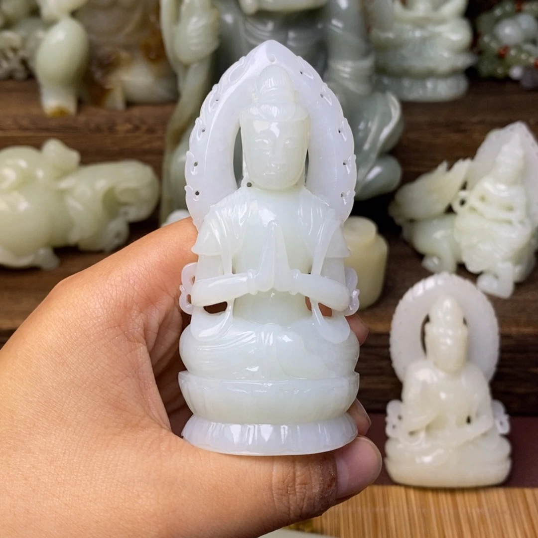 五***人和田玉未镶嵌摆件