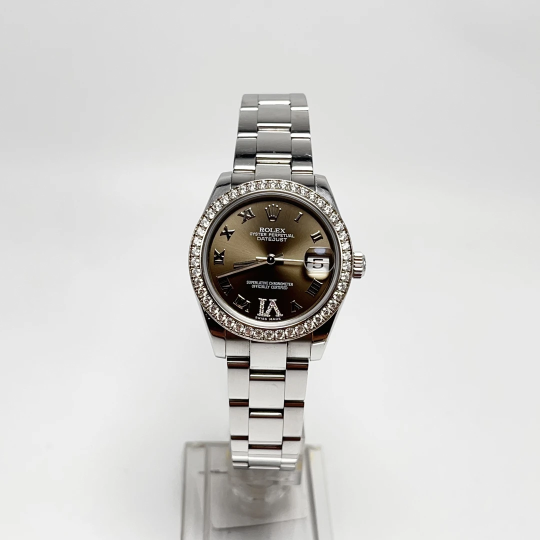 99新 Rolex/劳力士 178384/灰罗马/原钻/全套/31mm/自动机械/精致