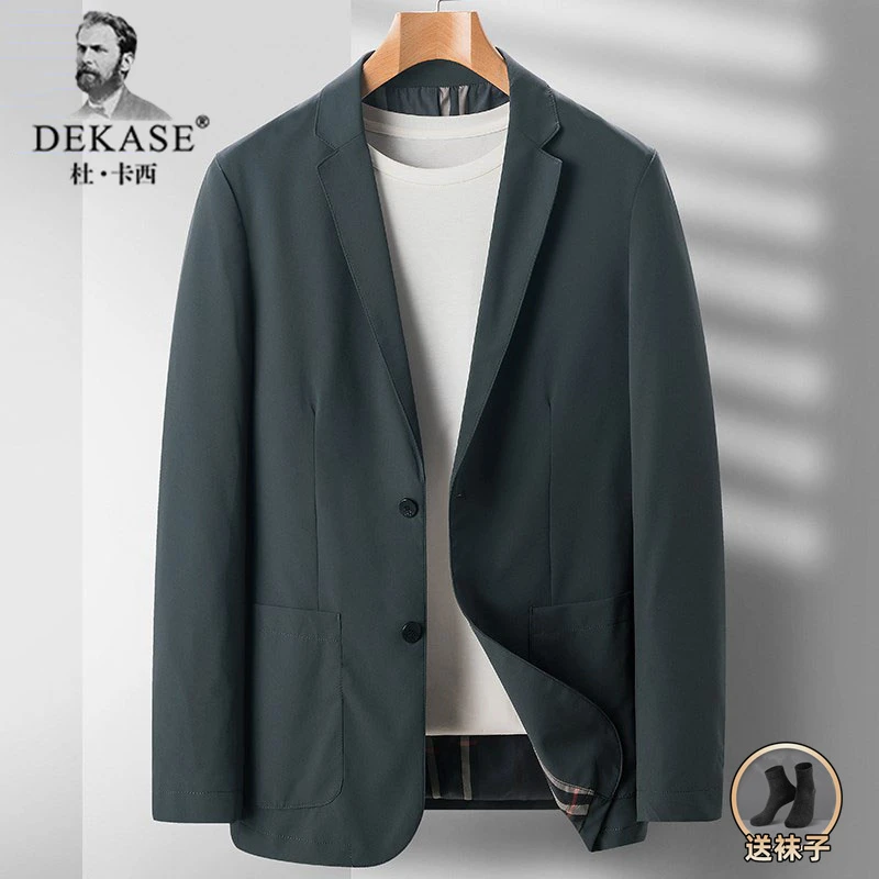Dekase 休闲西服春秋外套男上衣单件西装单西时尚潮流百搭上衣
