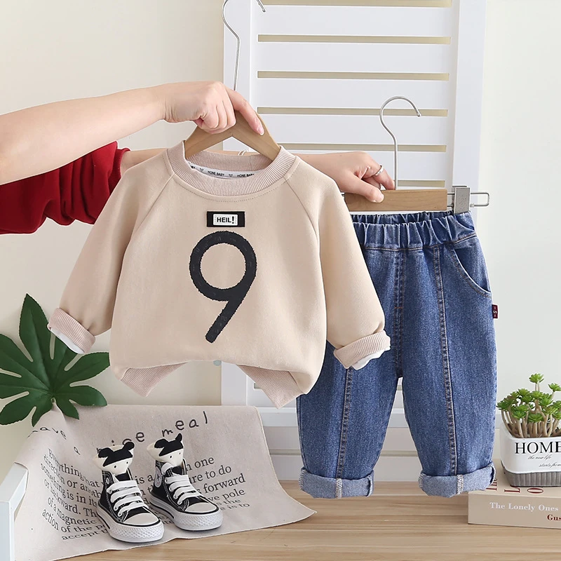 女童春装套装1-2-3-4岁半儿童男宝宝春秋薄卫衣服婴儿洋气两件套