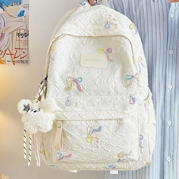 小清新可爱学生双肩包新款卡通书包高颜值女初高中百搭大容量背包