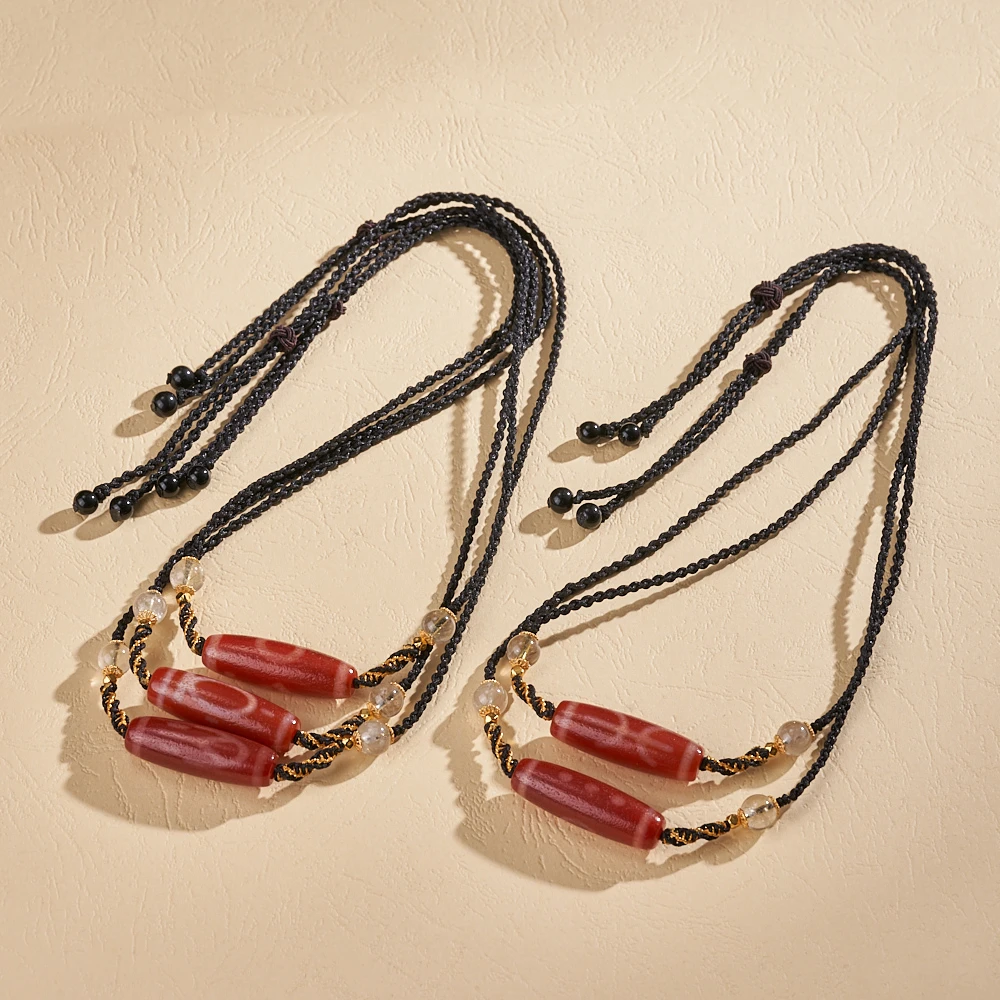 云丹拉姆丨红肉天珠锁骨链多样性发其一