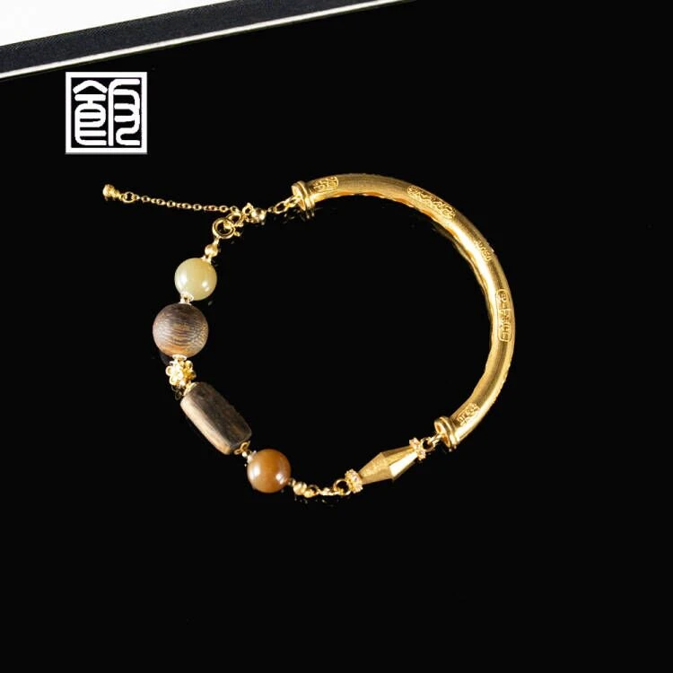 【启悦一套】饭饭珠宝 18k金半镯手链（天然珠宝多样性发）