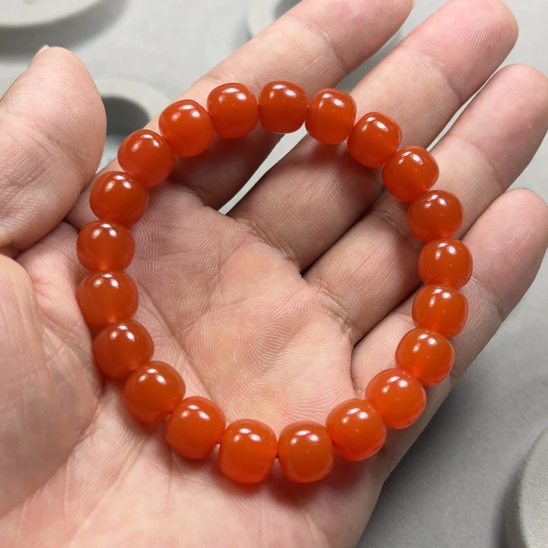 南红玛瑙原矿保山南红老型手串未镶嵌