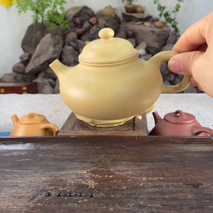 紫砂茶壶本绿容天180左右的容量半手制作