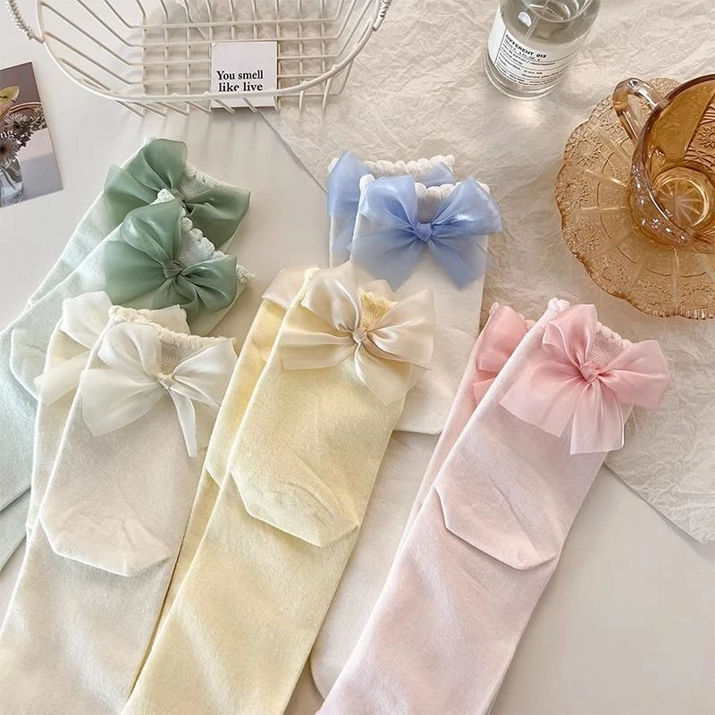 【公主袜】A类女童袜子100%纯棉无骨儿童透气百搭棉袜秋冬花边袜子