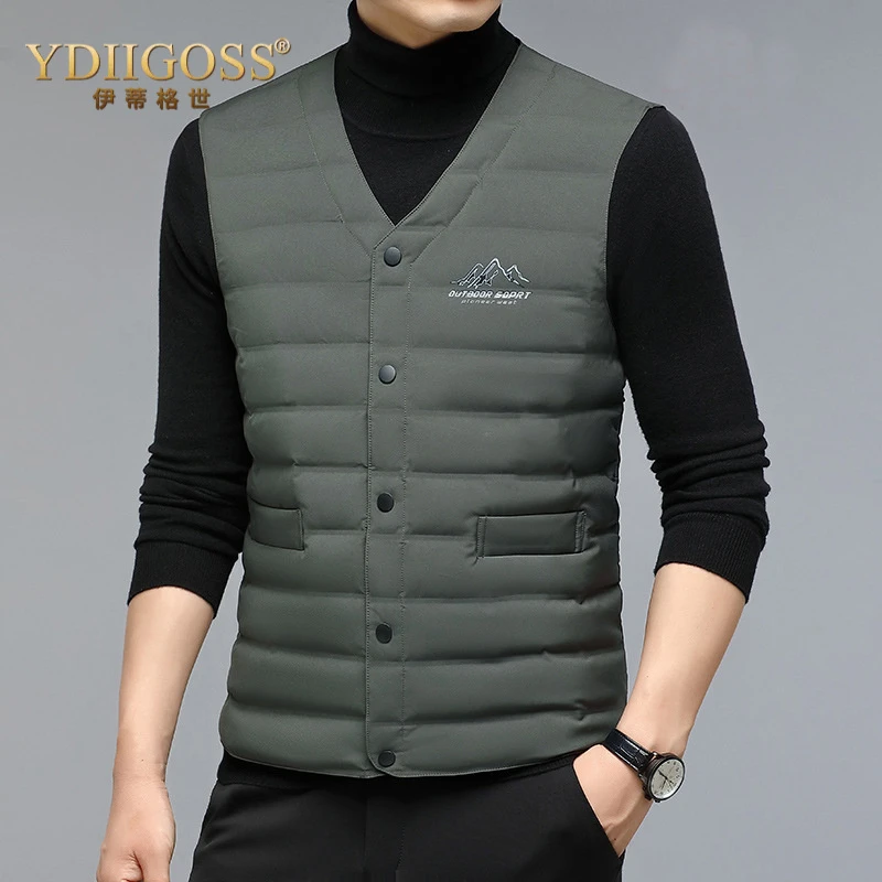 YDIIGOSS羽绒马甲外穿男士羽绒轻薄背心外穿保暖轻便秋冬装