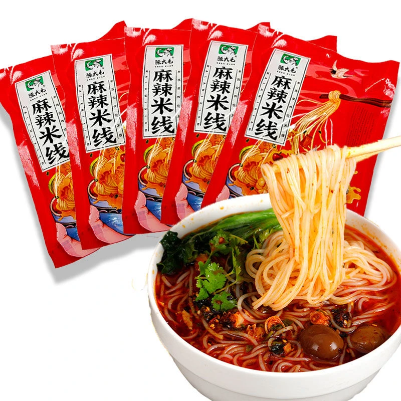陕西麻辣香香米线便宜好吃美食东北速食零食带货锅巴红油麻辣米线