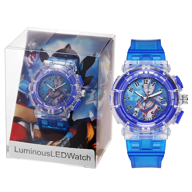 塑胶奥特曼手表发光手表夜光小学生石英手表新款批发特价外贸