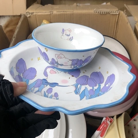 盘六*陶瓷制品满25拼单发货默认微瑕