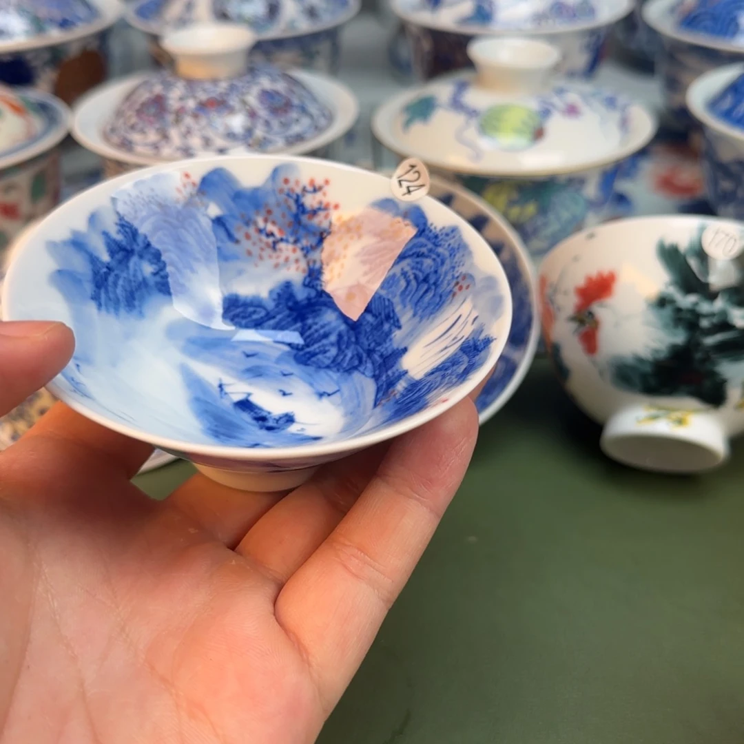 彦祖纯手工手绘茶具124