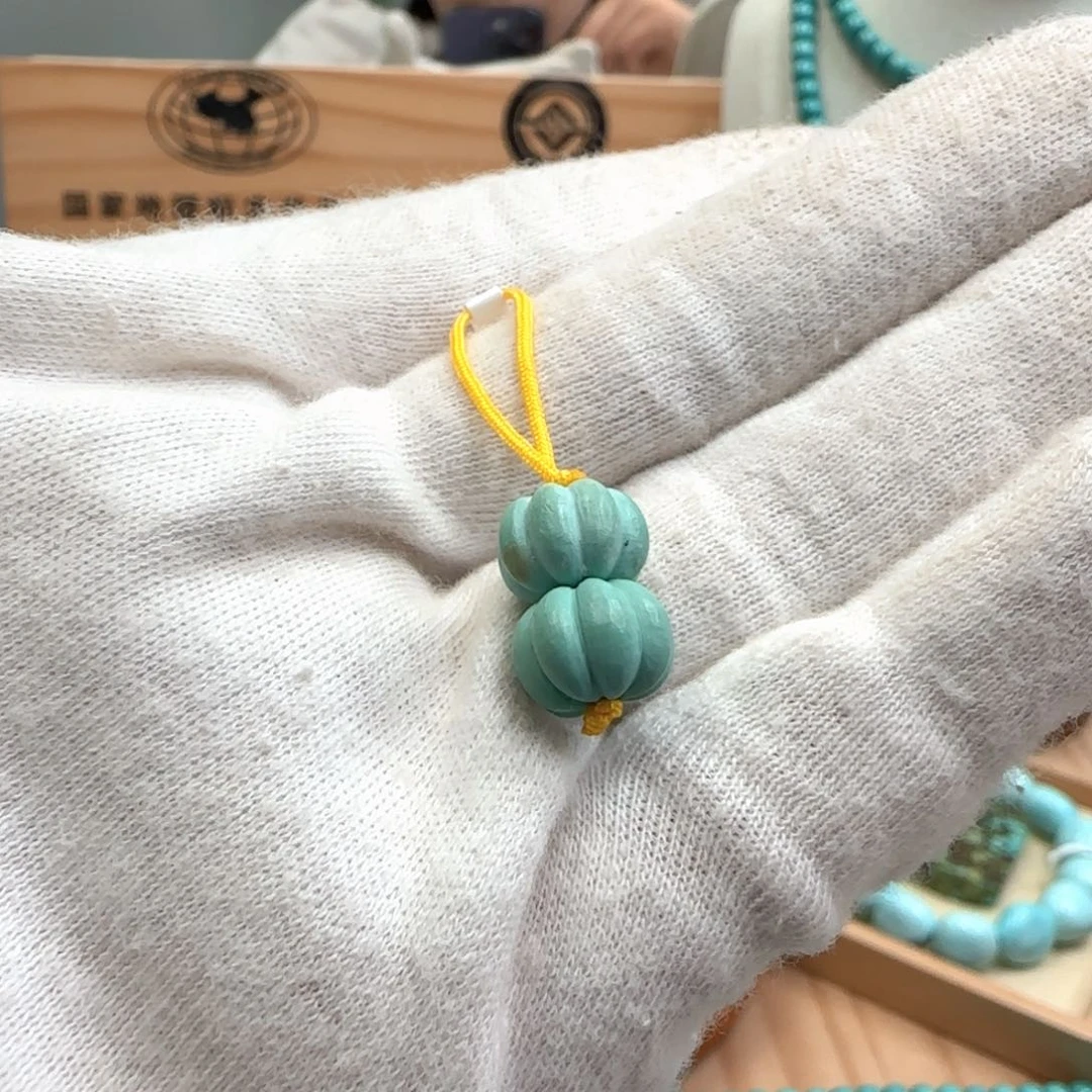 绿松石未镶嵌 93南瓜对珠卡9W