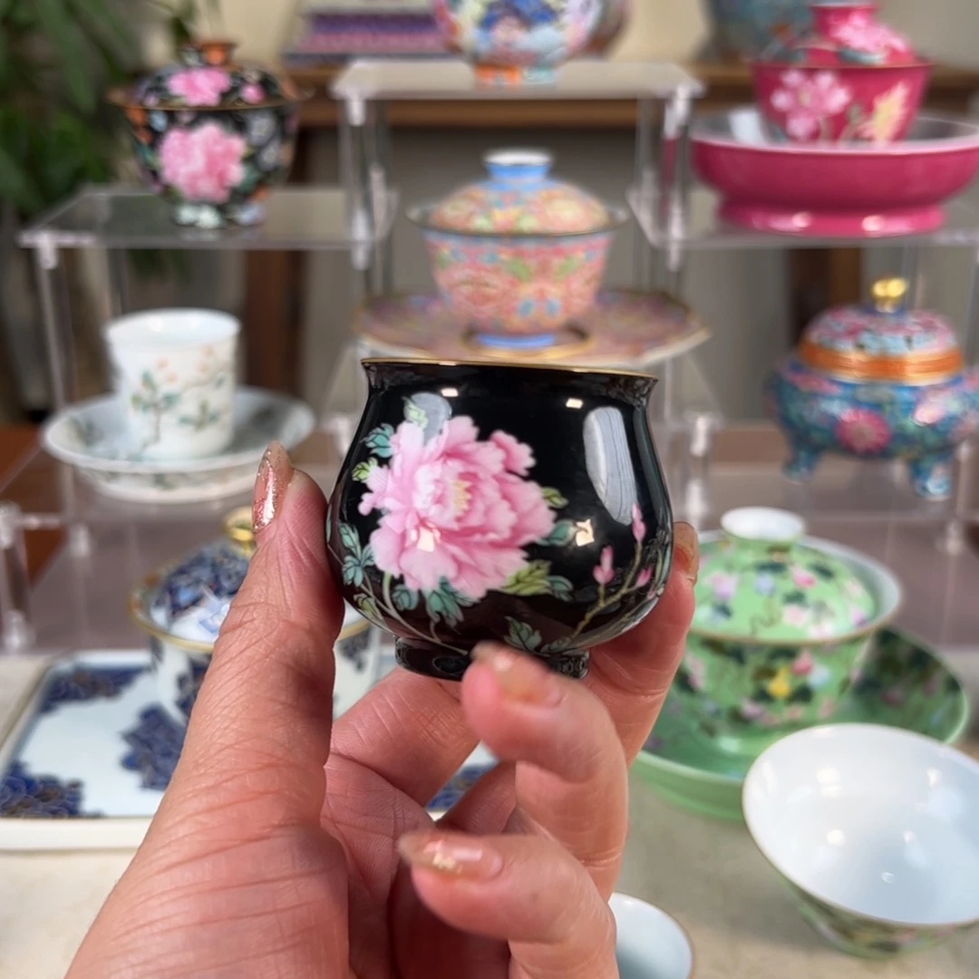 青**水纯手工手绘 高端茶器