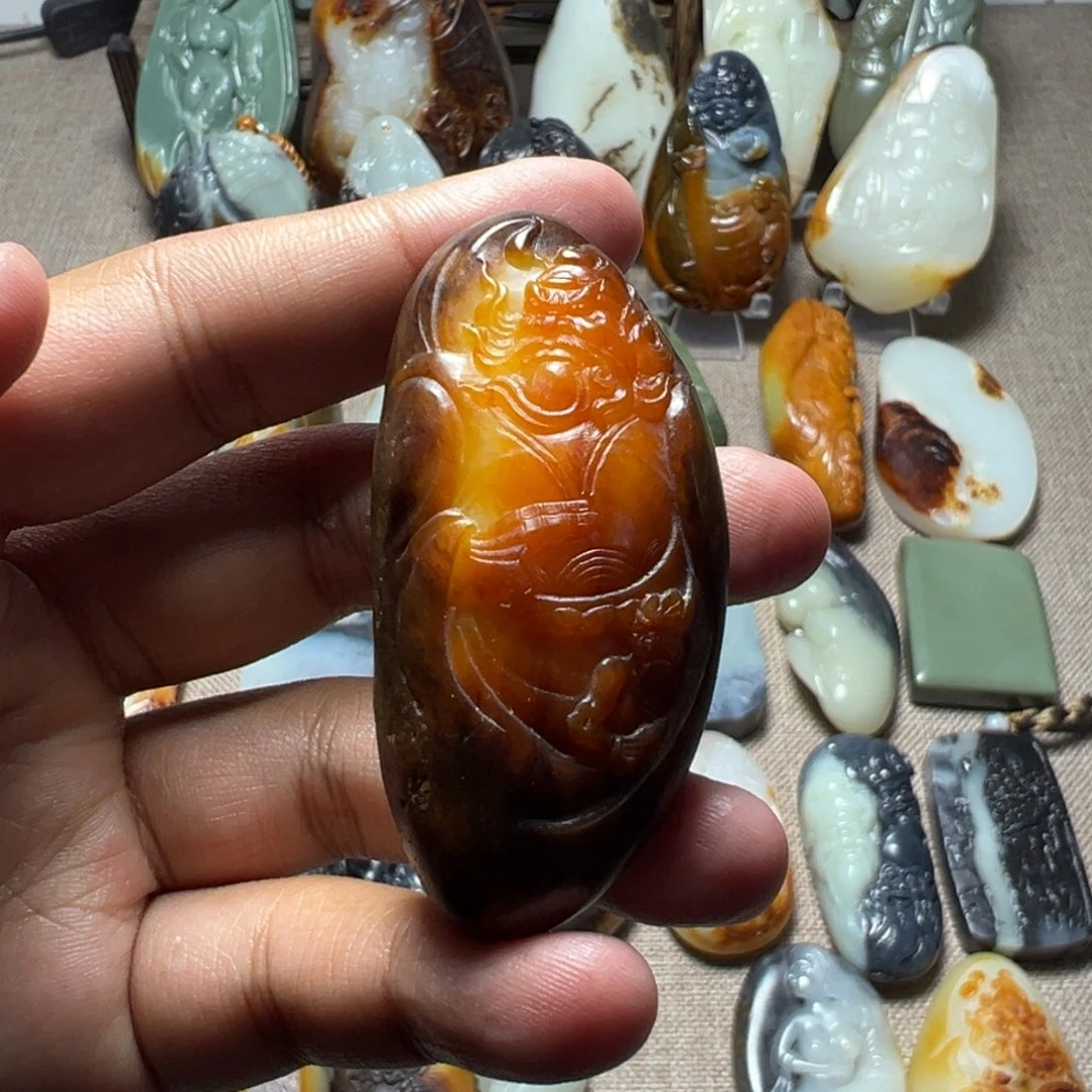 和田玉挂件未镶嵌哦***册钟馗