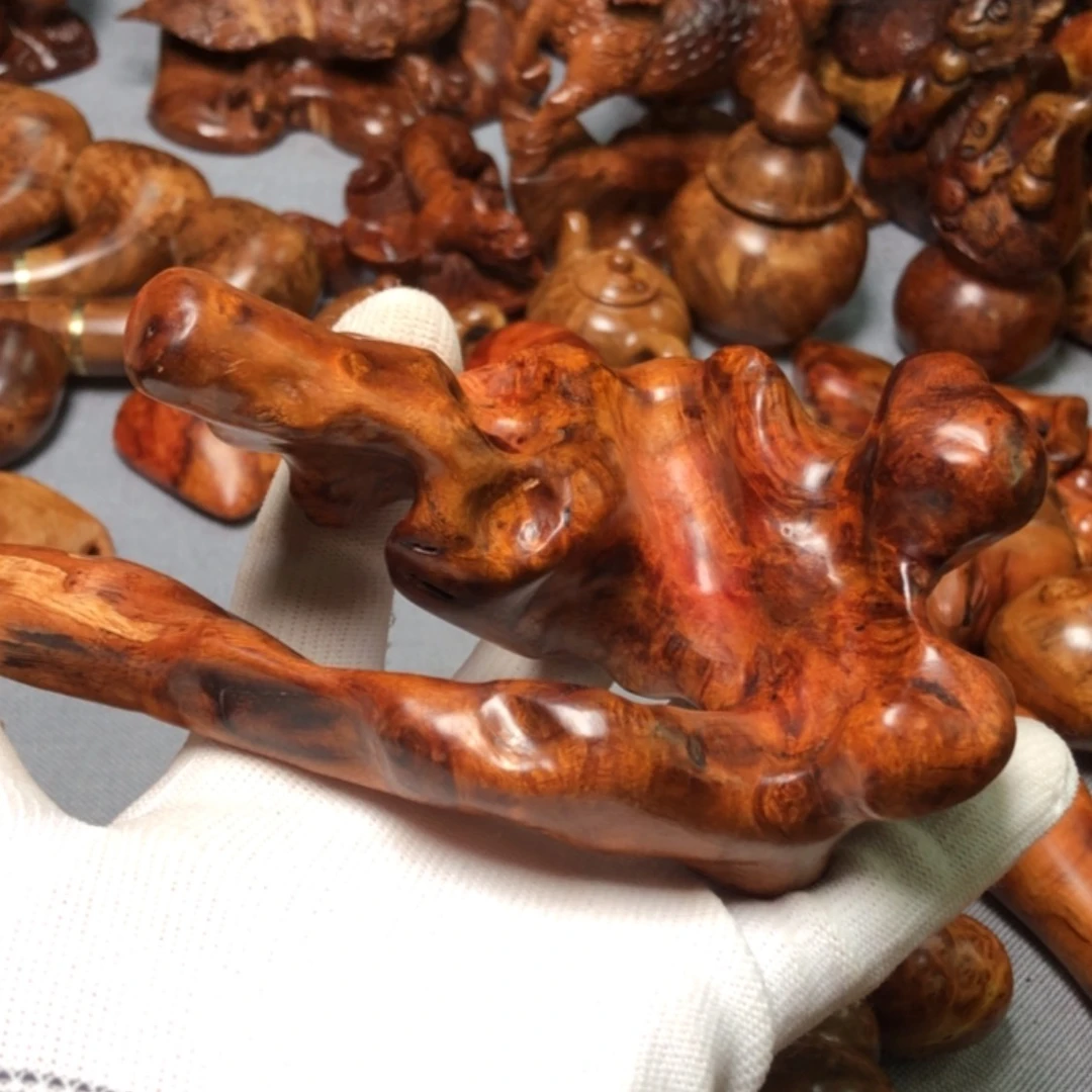 【闪购商品】木蓝****。麻梨疙瘩火琉璃手把件