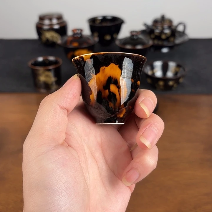 瓷玳瑁釉闻香小客杯