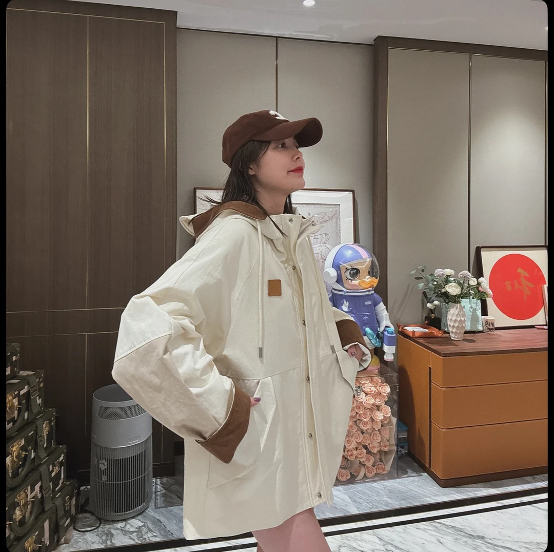 BETTER JOELY -【明信片记忆】时尚百搭宽松连帽外套潮流通勤Z4356