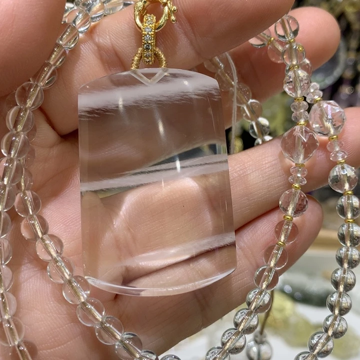 水晶颈饰未镶嵌天然