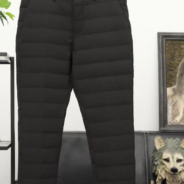 男装秋冬保暖舒适百搭黑色长裤518L