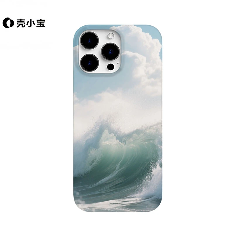 波涛汹涌手机壳适用苹果16promax小众15pro个性创意华为小米/oppo