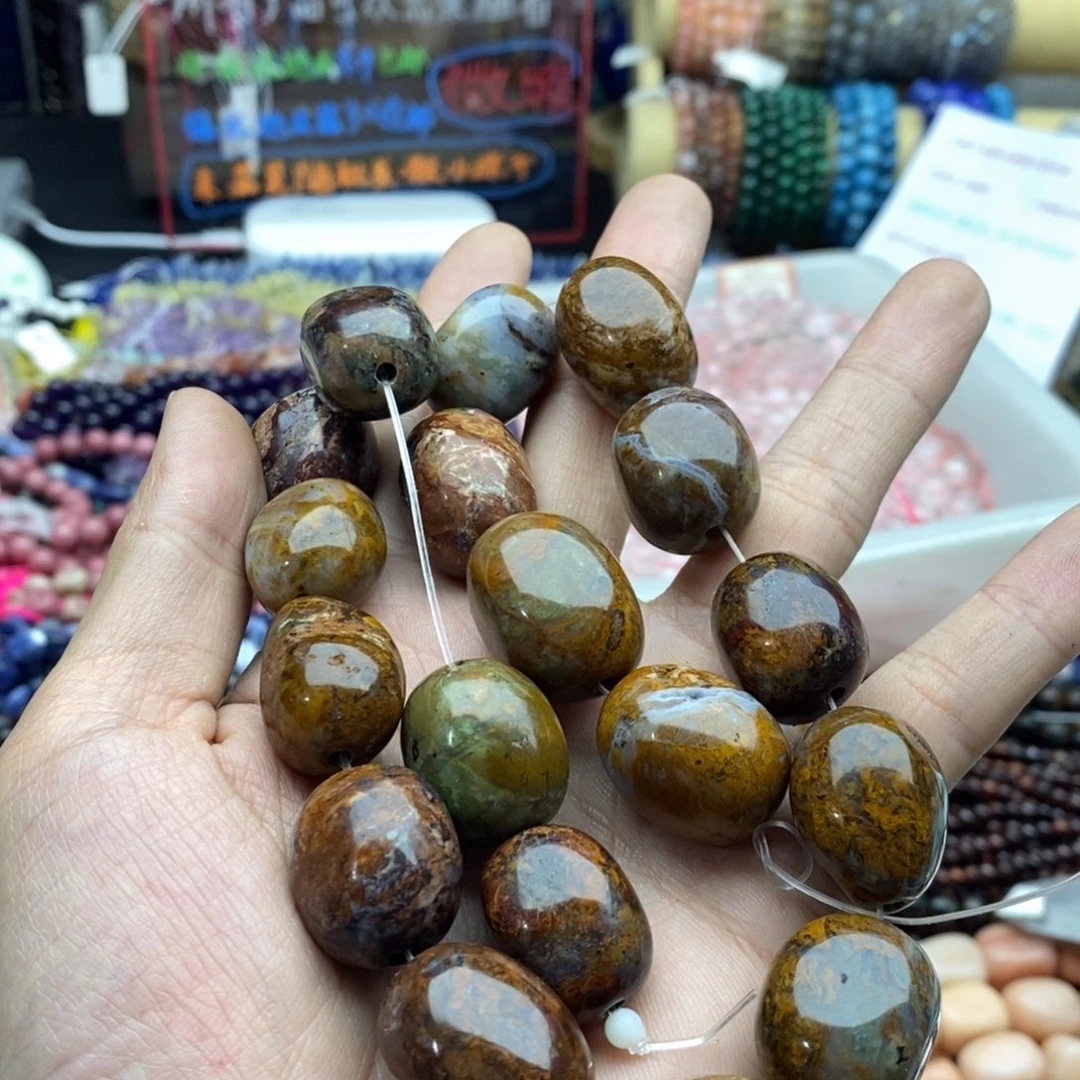 玛瑙/玉髓未镶嵌珠宝半成品布*妮一条海洋玛瑙A26