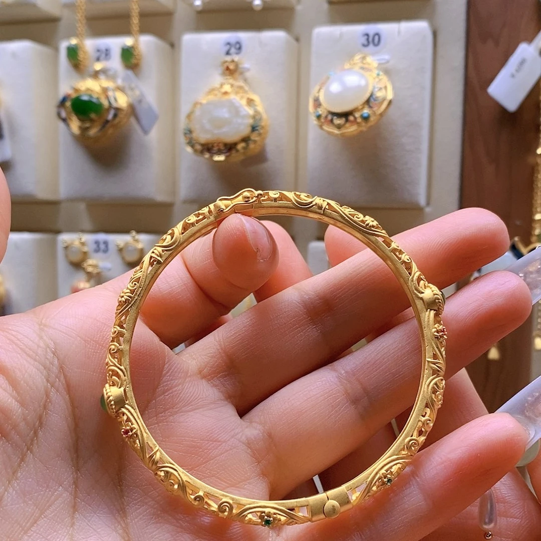 和田玉颈饰银S925镶嵌