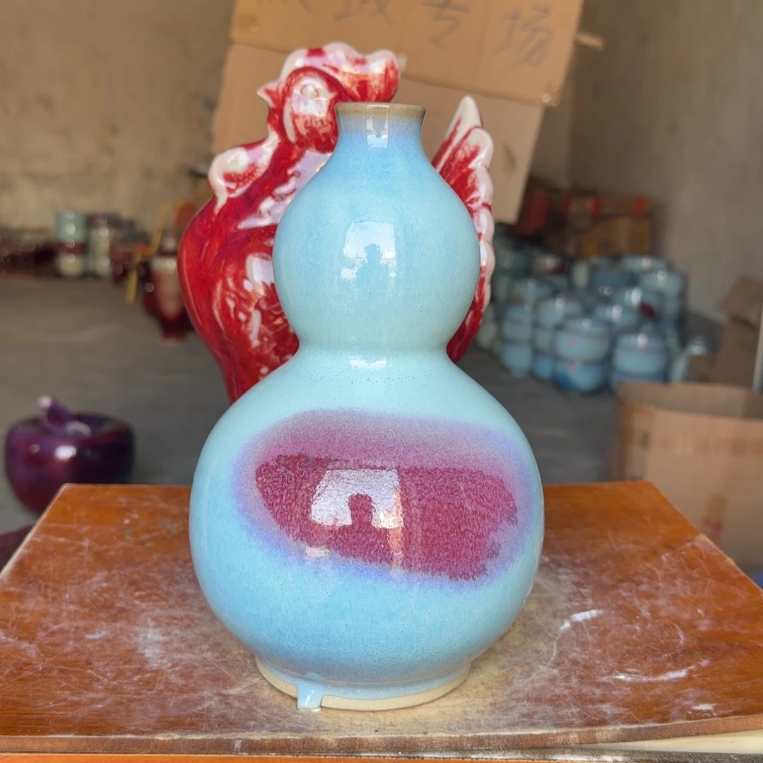 陶摆件郑家钧窑摆件微瑕